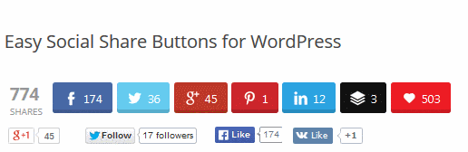 Easy Social Share for WP