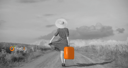 lady carrying a luggage