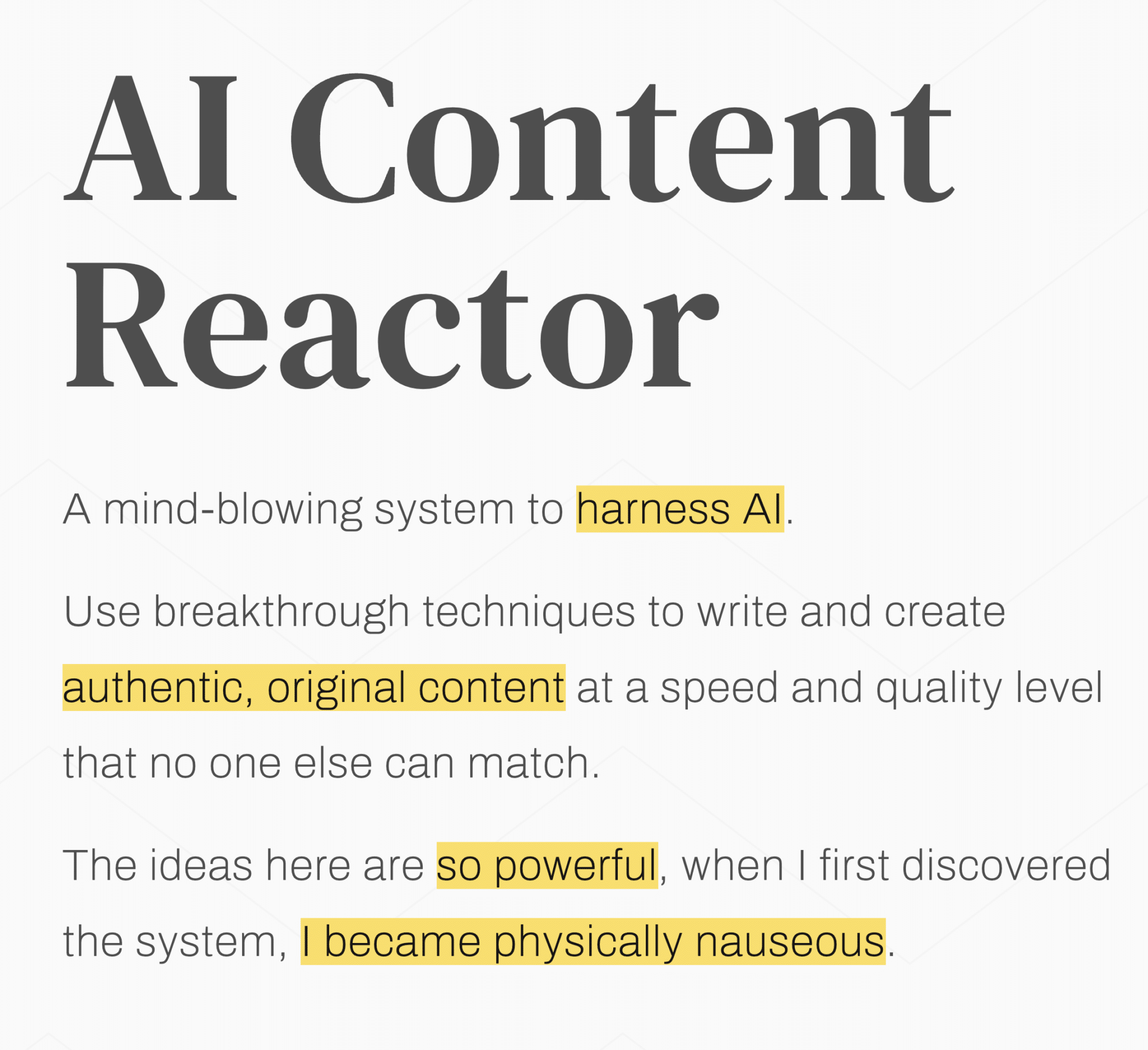 AI Content Reactor
