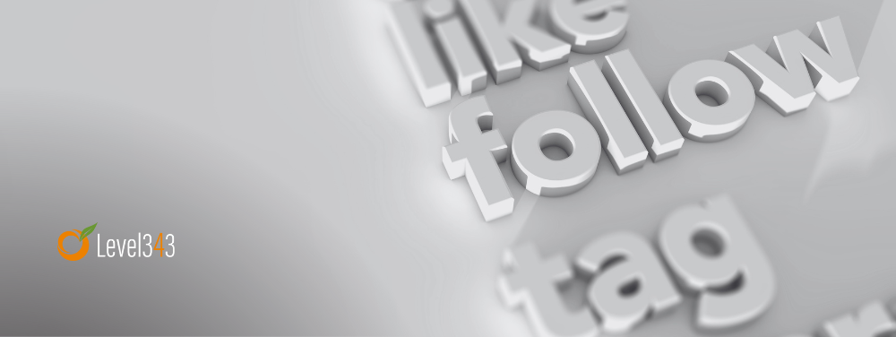 social media platforms: like, follow, tag