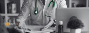 Doctor's office, with the stethoscope highlighted as a symbol of the doctor's authority