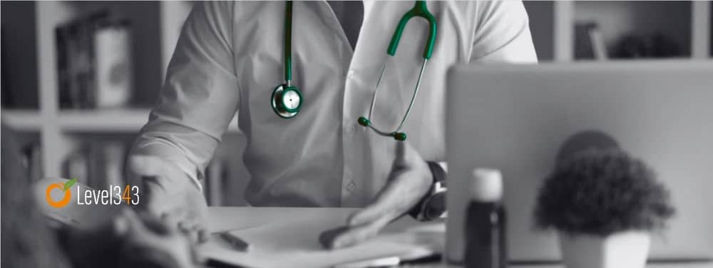 Doctor's office, with the stethoscope highlighted as a symbol of the doctor's authority