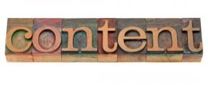 content word in letterpress type