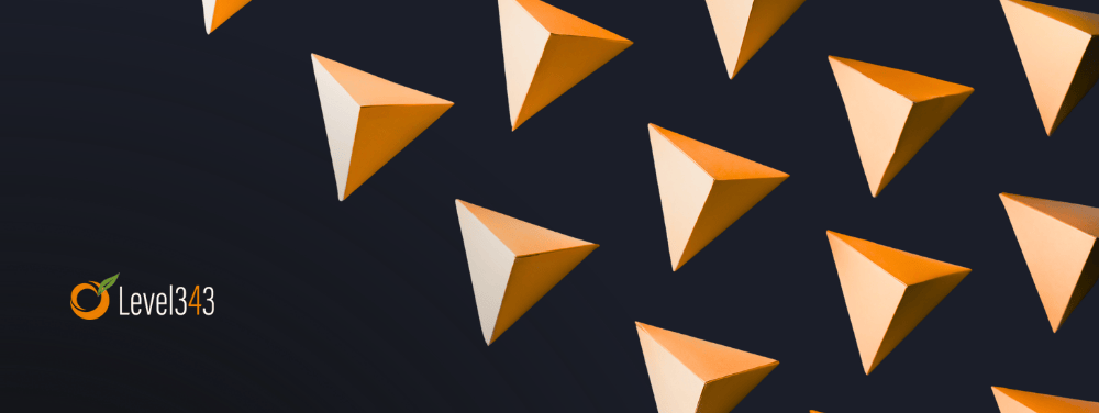 consistency in marketing concept: consistently sized and colored pyramids, carefully placed to provide a uniform look