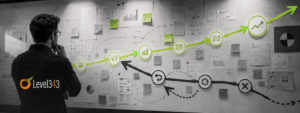 marketer looking at how his strategic actions can reinforce the entire strategy