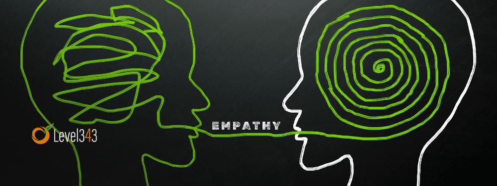 one silhouette talks to another and the second hears with empathy