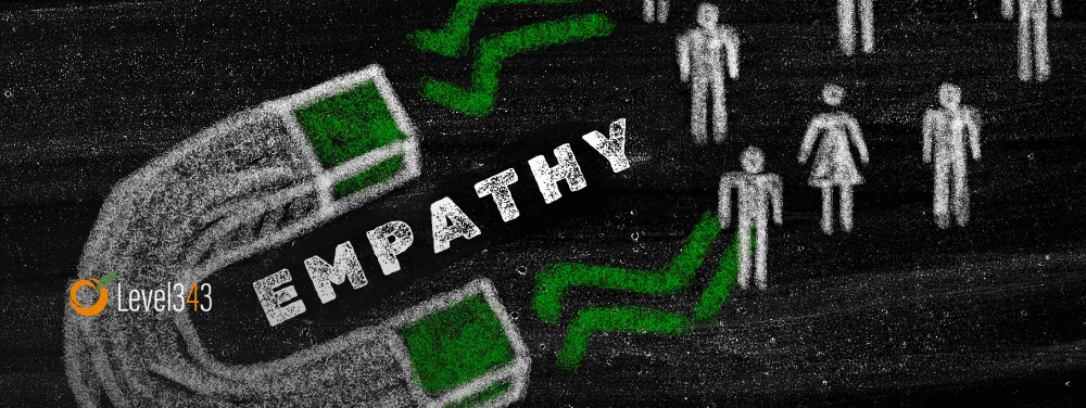 A magnet with the word "empathy" draws consumers in