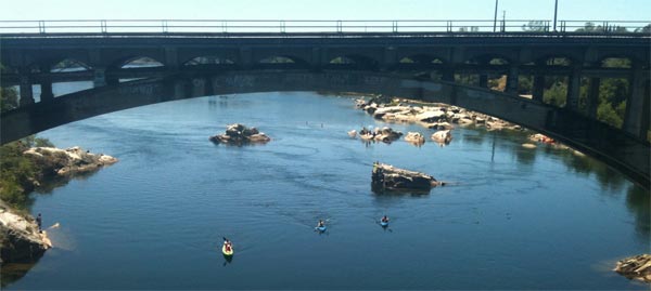 View from Historic Folsom Bike Trail where Dana Lookadoo rides often