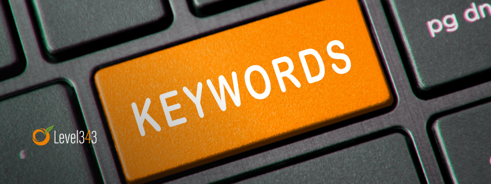 keyboard button that says "keywords"