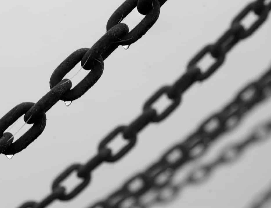 B&W pic of chain links