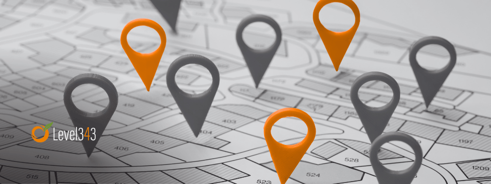 map pins, some highlighted because of effective local seo