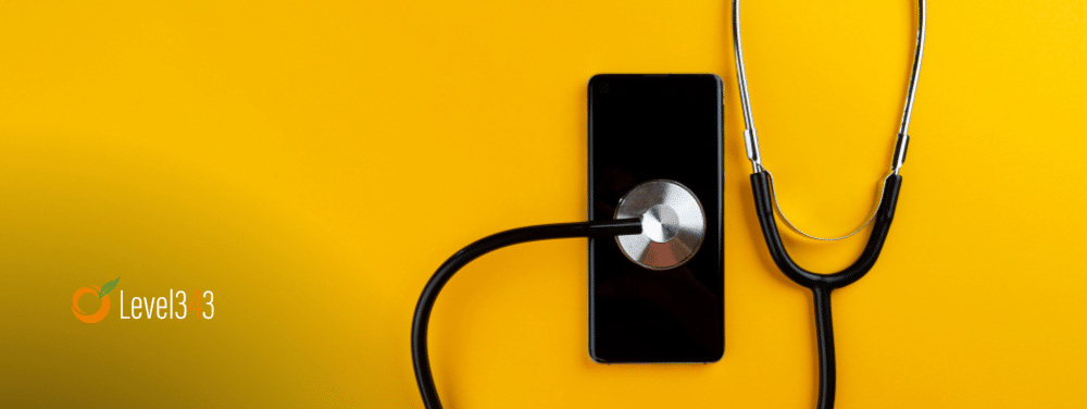 Medical Marketing concept - Stethoscope on a cell phone