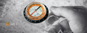 a hand holds a compass: navigating gsc reports concept