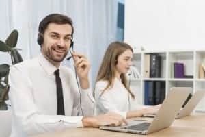people working call center customer service