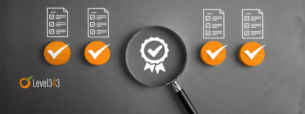 Checkmarks and a trophy indicating a completed checklist that increases quality