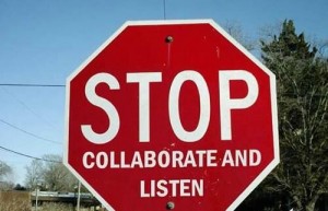Collaborate sign
