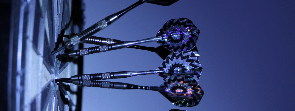 darts in a target