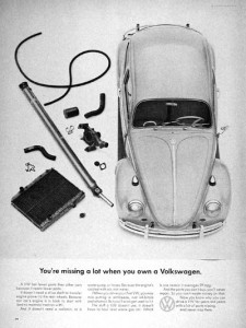 Volkaswagen Ad "You're missing a lot when you own a Volkswagen"