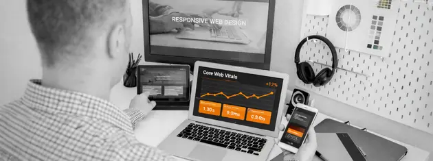 Optimizer working on website speed and Core Web Vitals for a client