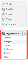 Wordpress Widget Navigation