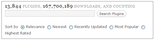 Wordpress.org plugin search function