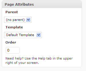 Wordpress and Parent Attributes